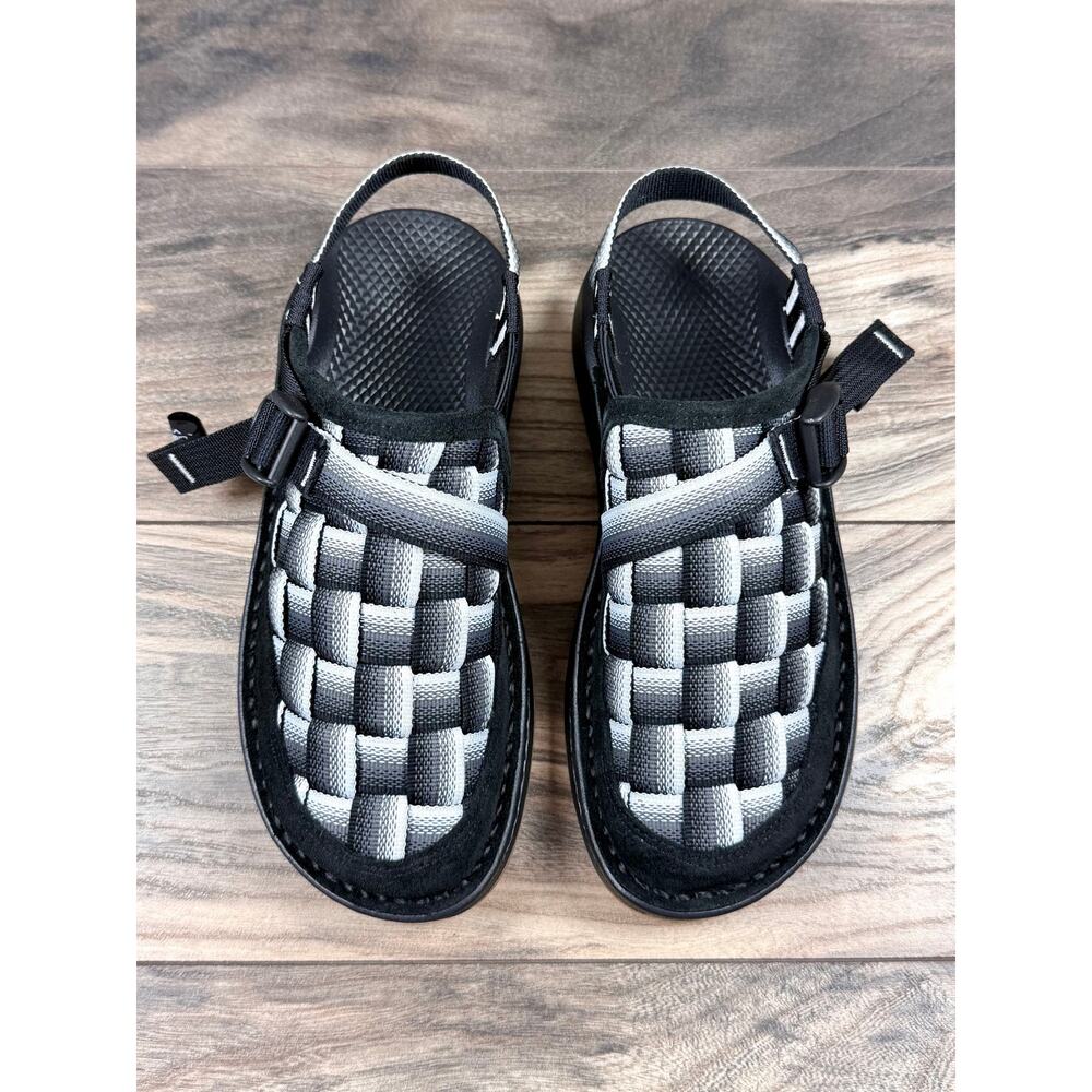NIB Chaco W9 Canyon Woven Clogs Fade Black White Suede Jacquard Polyester - Picture 4 of 11